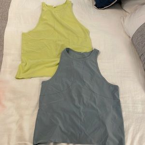 Lululemon Find Your Pace Tanks - both size 8. Barely worn. Like new.